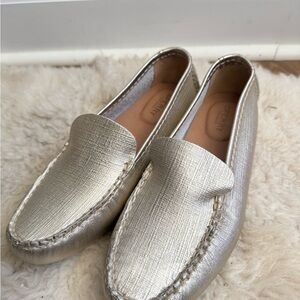 Gold Womens Sperry Port Driving Moccasin